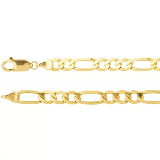 Figaro Necklace - 5.4 mm - 14k Yellow Gold | SeaShurJewelry – Sea