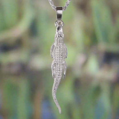 American Alligator on the Hunt Pendant - Medium