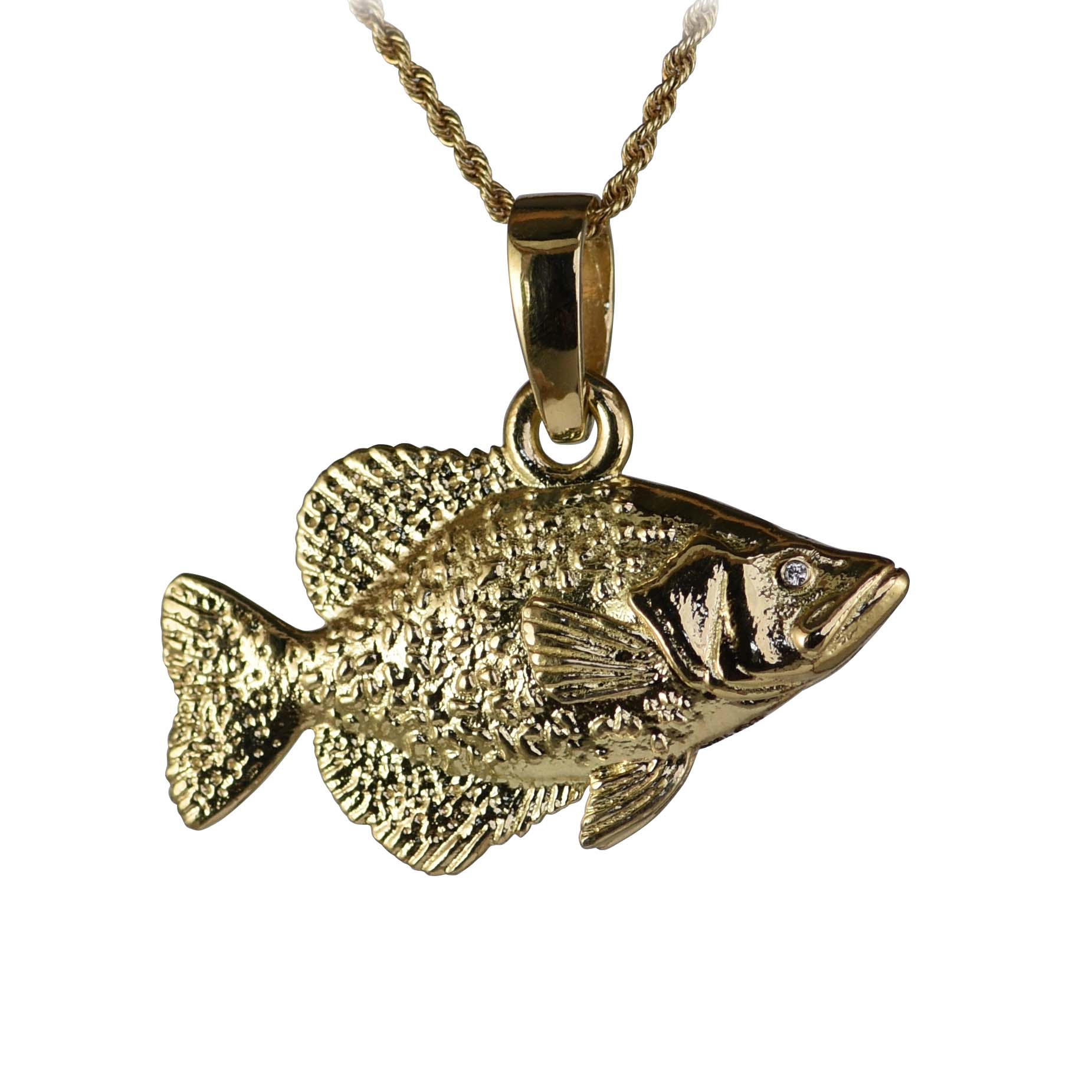 Crappie Fish Pendant - Large