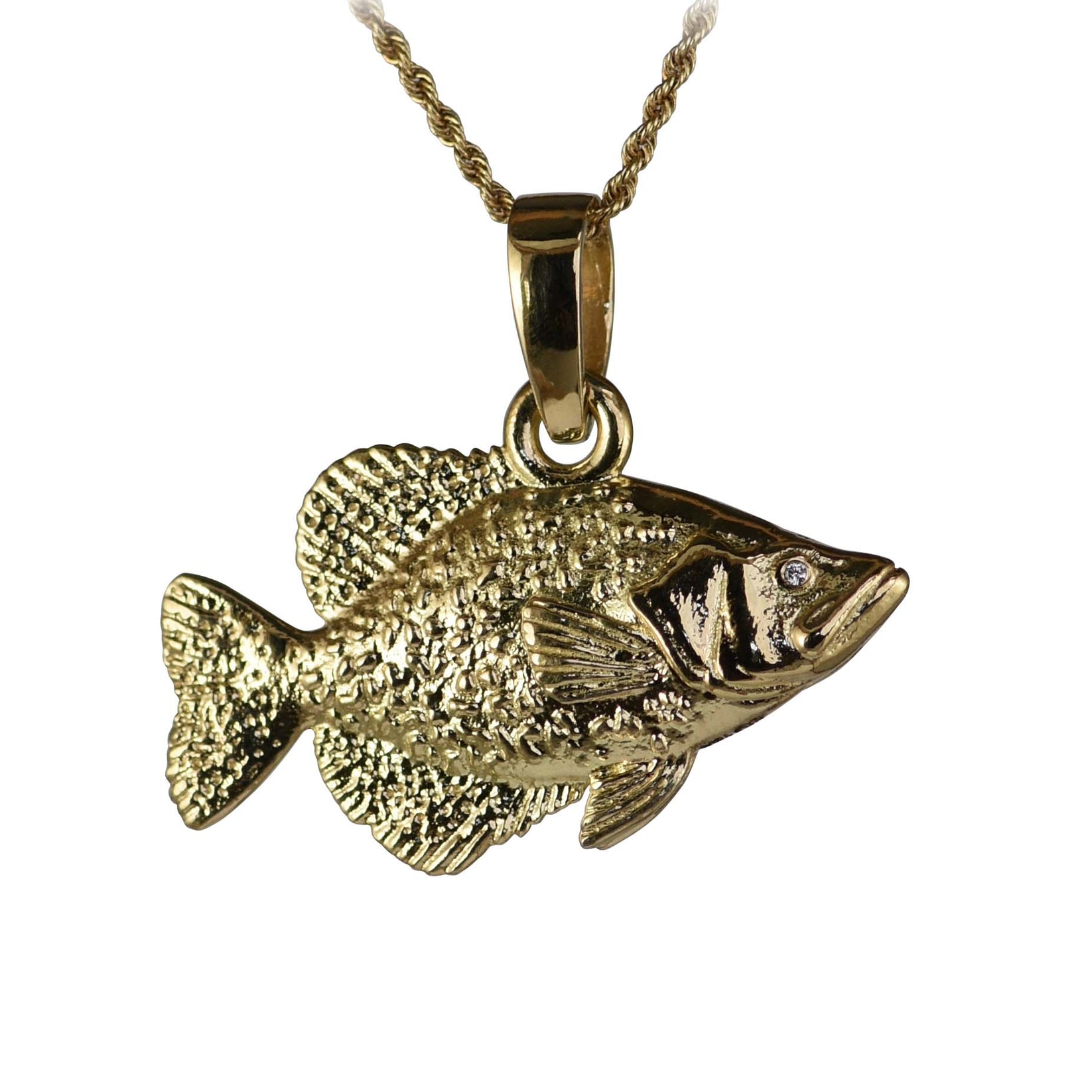 Crappie Fish Pendant Large Sea Shur Jewelry