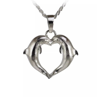 Dolphin Heart Pendant - Small