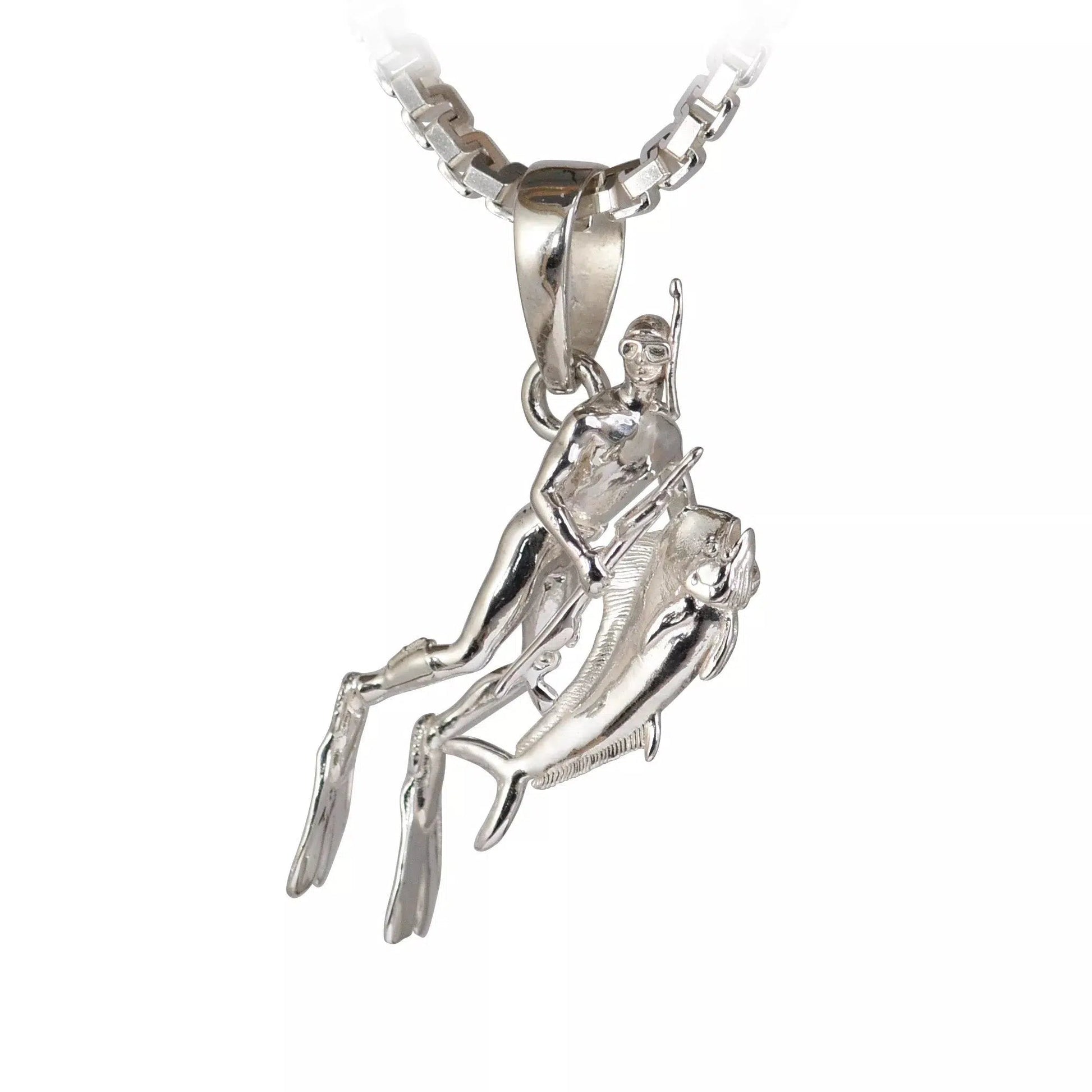 Freediver Sterling Silver Pendant