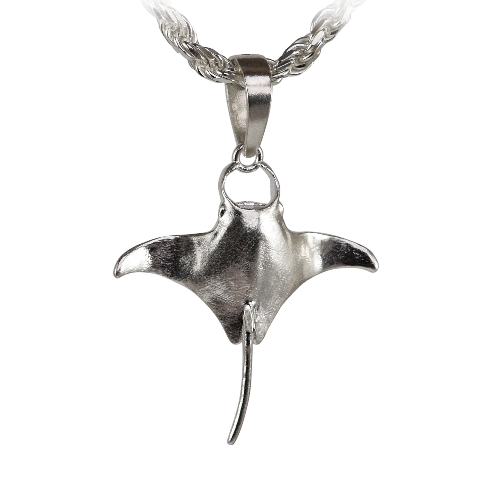 Tripletail Fish Pendant - Large | Sea Shur Jewelry Polished Sterling Silver w/ Medium Bail