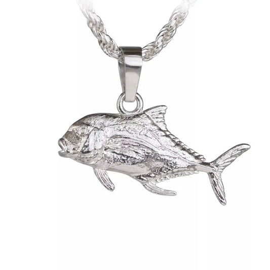 Fish Pendant, Sterling Silver, Fish Necklace, Handmade, Fish Jewellery, Animal jewellery, Fishing gift, Hammered Silver