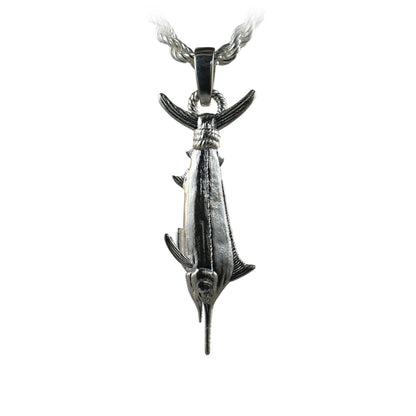 Black Marlin Pendant Tail hung- Large