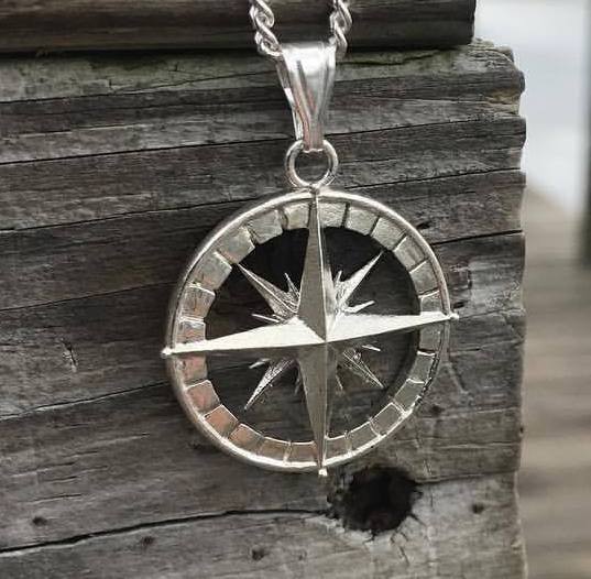 J.P. Army Men's Jewelry Compass Stainless Steel 24 Inch Link Pendant  Necklace - JCPenney