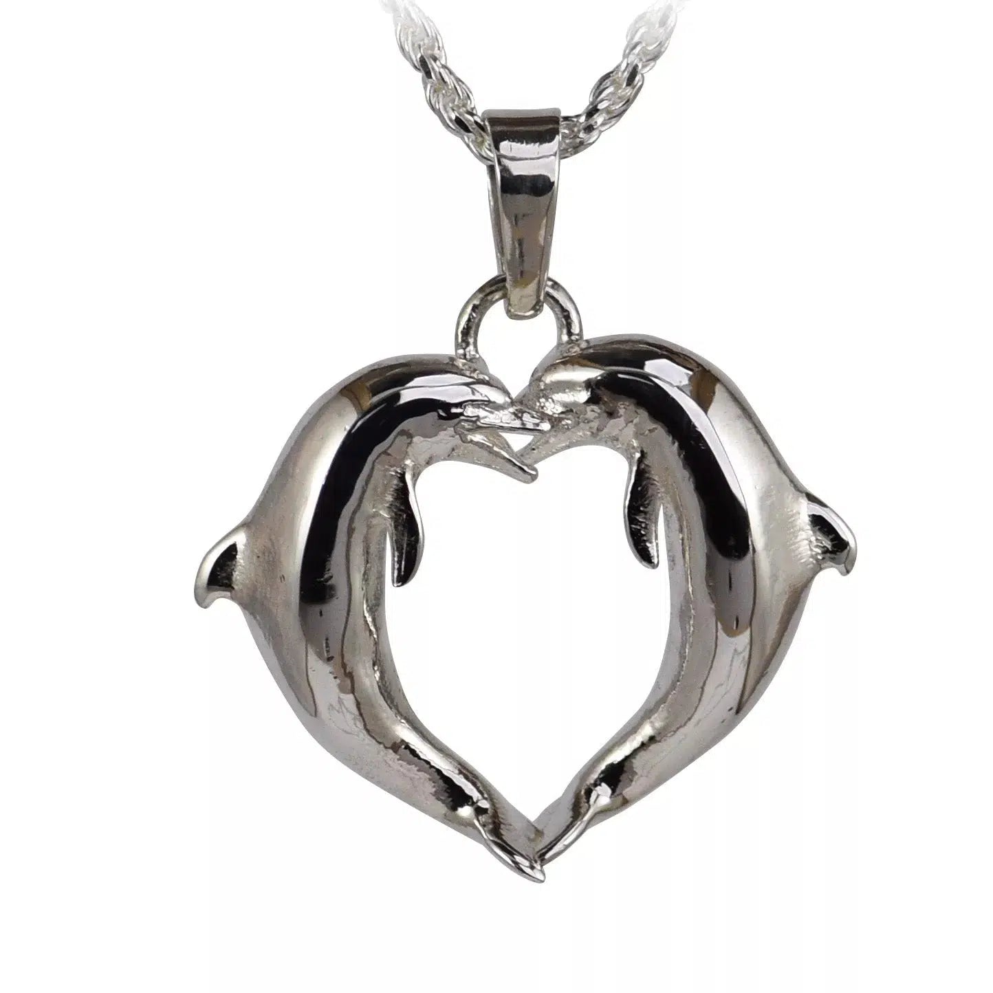 Dolphin Heart Pendant - Medium