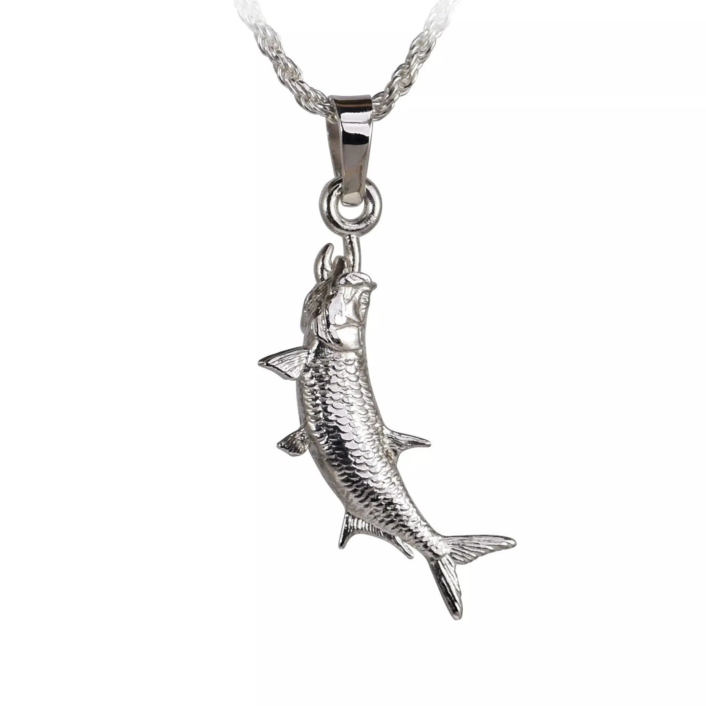 Tarpon hanging vertical by hook Pendant - Small